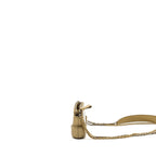 CHANEL GABRIELLE DOUBLE ZIP CLUTCH ON CHAIN CROCODILE-EMBOSSED CALFSKIN GOLD MULTICOLOUR HARDWARE