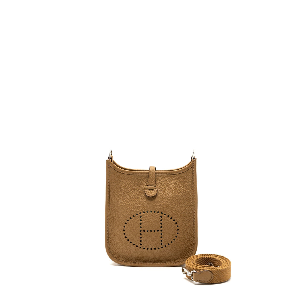 Hermes Mini Evelyne Clemence 4B Biscuit SHW