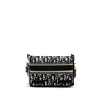 DIOR SMALL DIORCAMP BAG BLUE DIOR OBLIQUE EMBROIDERY GHW