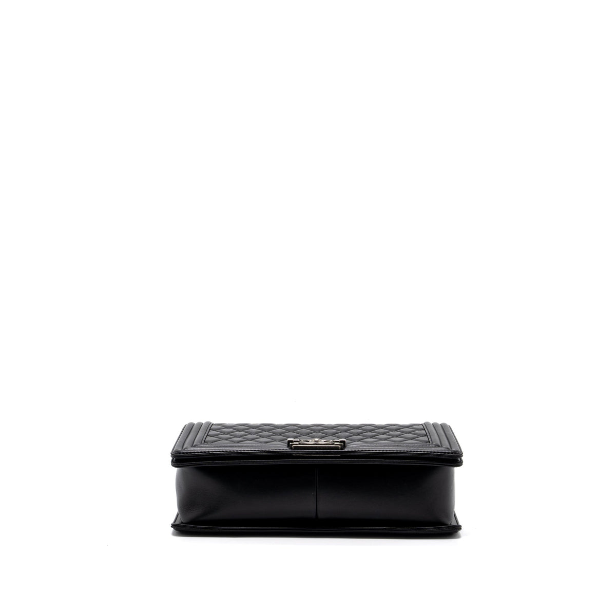 CHANEL NEW MEDIUM BOY BAG LAMBSKIN BLACK RUTHENIUM HARDWARE