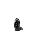 CHANEL MEDIUM CLASSIC DOUBLE FLAP BAG PATENT SO BLACK