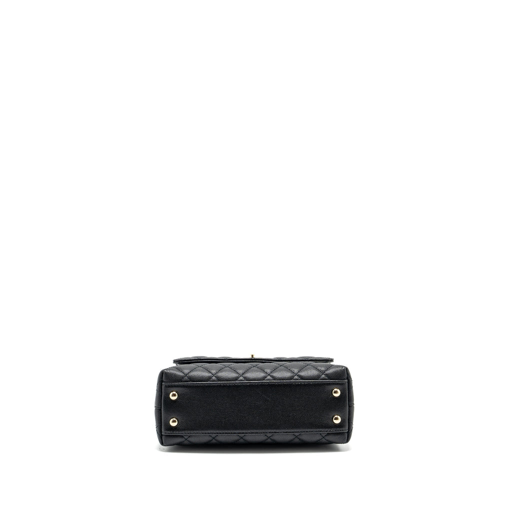 CHANEL SMALL COCO HANDLE CAVIAR BLACK LGHW (MICROCHIP)
