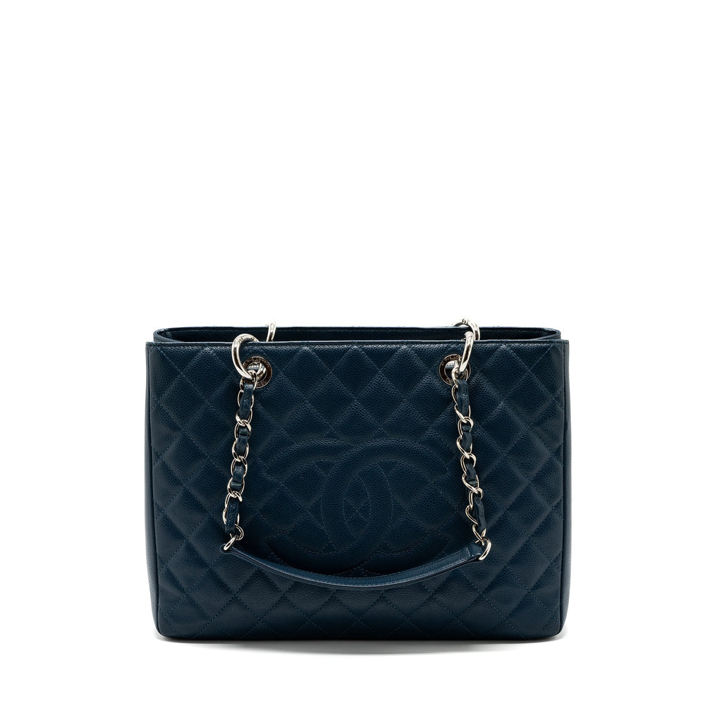CHANEL GRAND SHOPPING TOTE/ GST CAVIAR DARK BLUE SHW