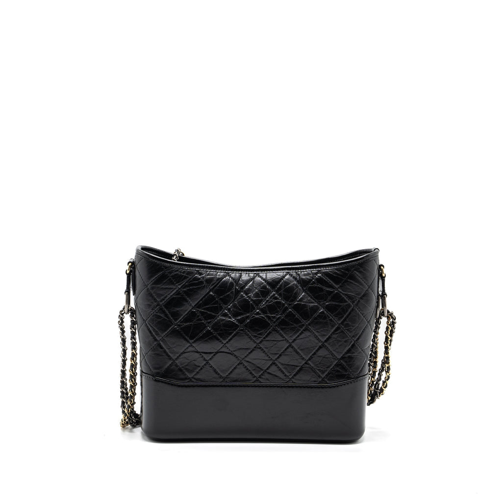 CHANEL GABRIELLE HOBO BAG CALFSKIN BLACK MULTICOLOUR HARDWARE