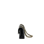CHANEL SMALL CLASSIC DOUBLE FLAP BAG CAVIAR BLACK GHW(MICROCHIP)