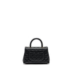 CHANEL SMALL COCO HANDLE CAVIAR BLACK LGHW (MICROCHIP)
