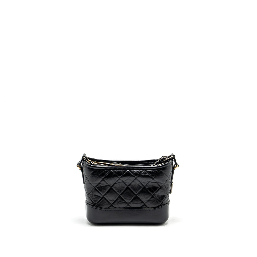CHANEL SMALL GABRIELLE HOBO BAG CALFSKIN BLACK MULTICOLOUR HARDWARE