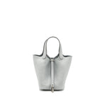 Hermes picotin 18 lock bag clemence blue pale SHW