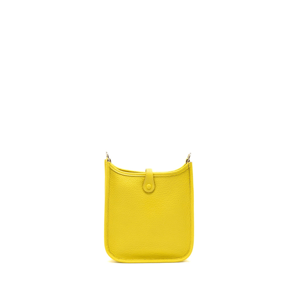 Hermes Mini Evelyne Clemence Lime SHW