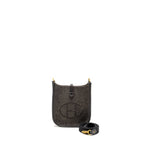 Hermes Mini Evelyne Feutre/Swift/Sangle Wool Ebene GHW