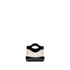 CHANEL 31 NANO CLUTCH WITH CHAIN SHINY LAMBSKIN WHITE/BLACK LGHW (MICROCHIP)