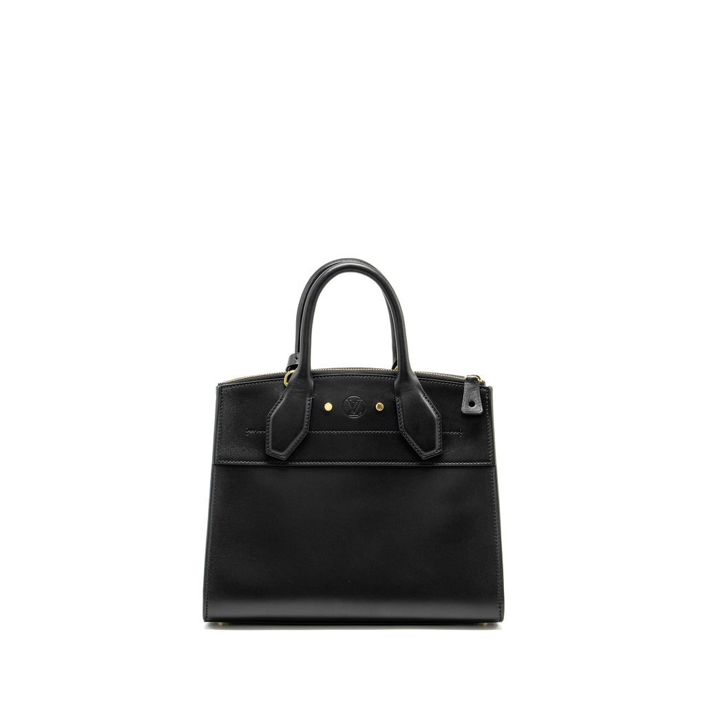 LOUIS VUITTON CITY STEAMER PM GRAINED CALFSKIN BLACK GHW