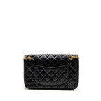 CHANEL LARGE 2.55 REISSUE FLAP BAG AGED CALFSKIN BLACK GHW