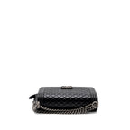 CHANEL NEW MEDIUM BOY BAG LAMBSKIN BLACK RUTHENIUM HARDWARE