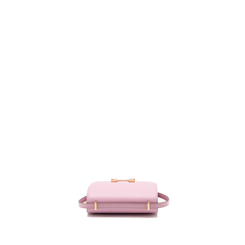 Hermes mini constance epsom mauve Sylvestre RGHW