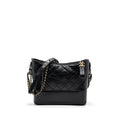 CHANEL GABRIELLE HOBO BAG CALFSKIN BLACK MULTICOLOUR HARDWARE