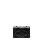CHANEL SMALL CLASSIC DOUBLE FLAP BAG CAVIAR BLACK GHW(MICROCHIP)