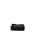 CHANEL SMALL CLASSIC DOUBLE FLAP LAMBSKIN BLACK GHW (MICROCHIP)