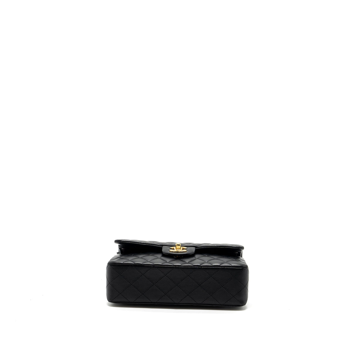 CHANEL SMALL CLASSIC DOUBLE FLAP LAMBSKIN BLACK GHW (MICROCHIP)