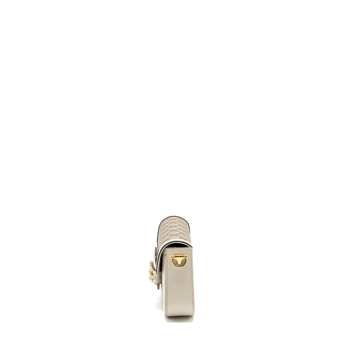GUCCI MINI HOURSEBIT 1955 BAG GG SUPREME CANVAS/LEATHER GHW