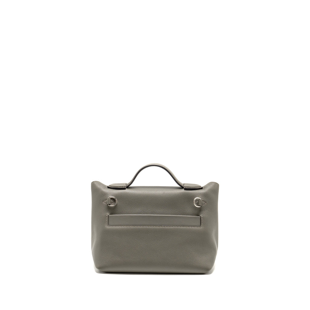 Hermes Mini 2424 24/24-21 Bag Evercolor/Swift Gris Meyer SHW