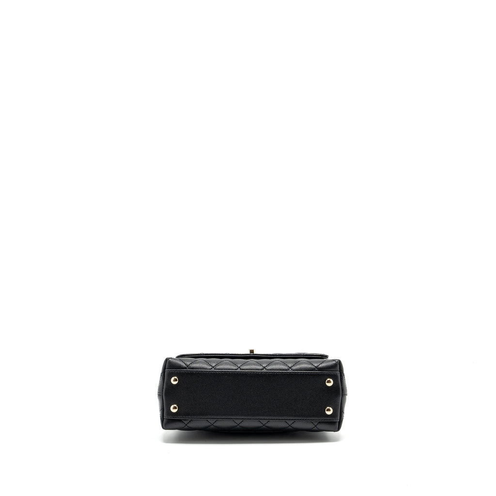 CHANEL SMALL COCO HANDLE CAVIAR BLACK LGHW (MICROCHIP)