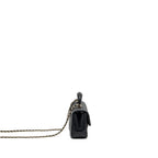 CHANEL TOP HANDLE MINI RECTANGULAR FLAP BAG LAMBSKIN BLACK LGHW (MICROCHIP)