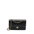 CHANEL MEDIUM CLASSIC DOUBLE  FLAP BAG CAVIAR  BLACK GHW