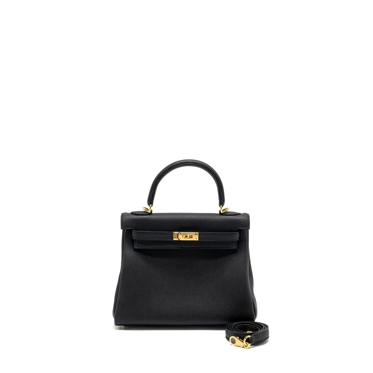 Hermes Kelly 25 Togo Black GHW