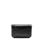 CHANEL SMALL 2.55 REISSUE FLAP BAG AGED CALFSKIN BLACK SHW