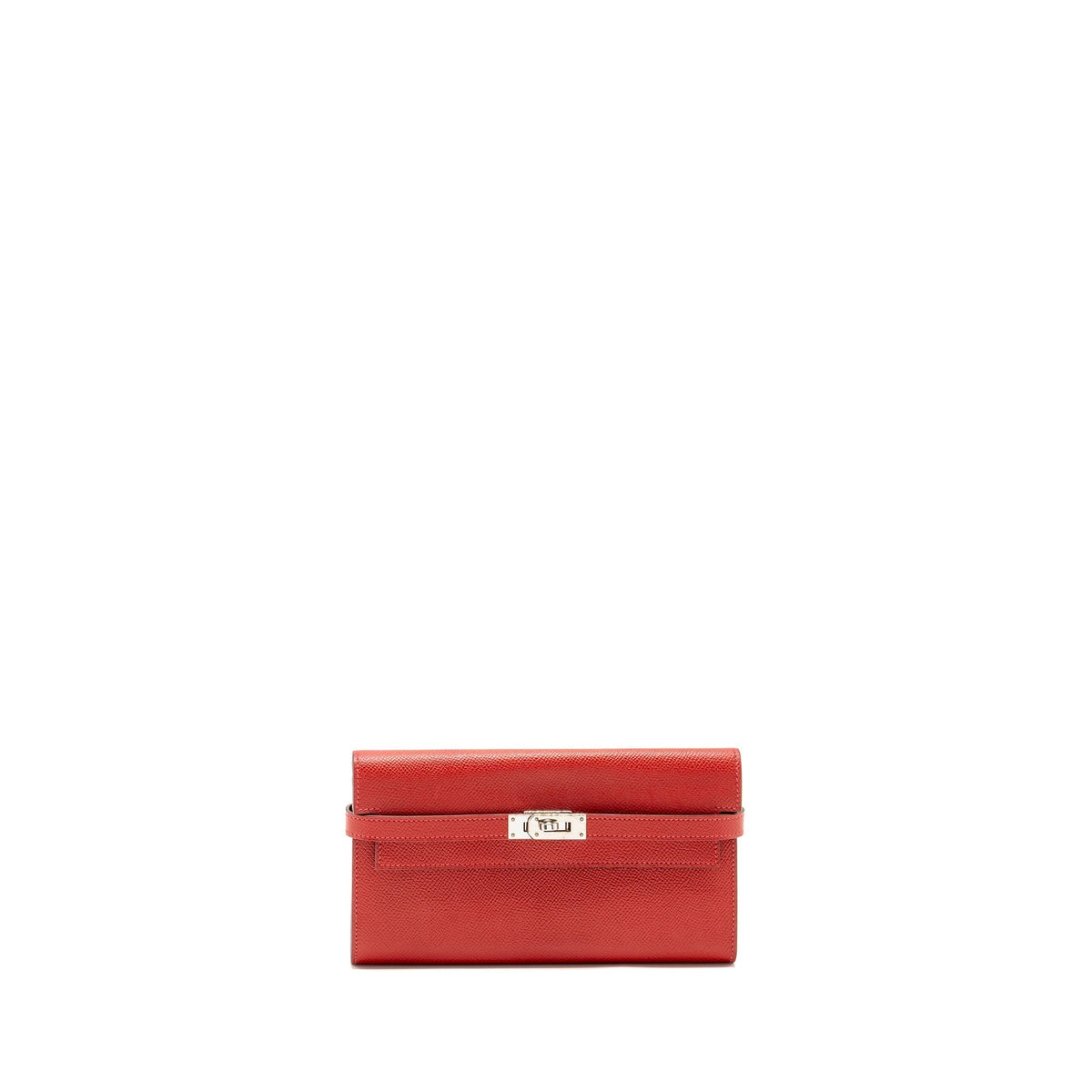 HERMES KELLY LONG WALLET EPSOM RED SHW