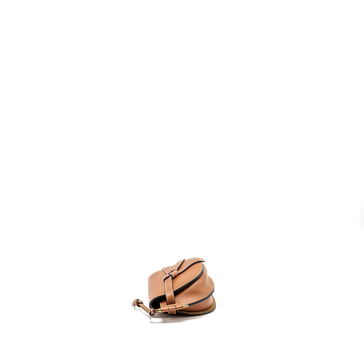 LOEWE MINI GATE BELT BAG CALFSKIN TAN GHW