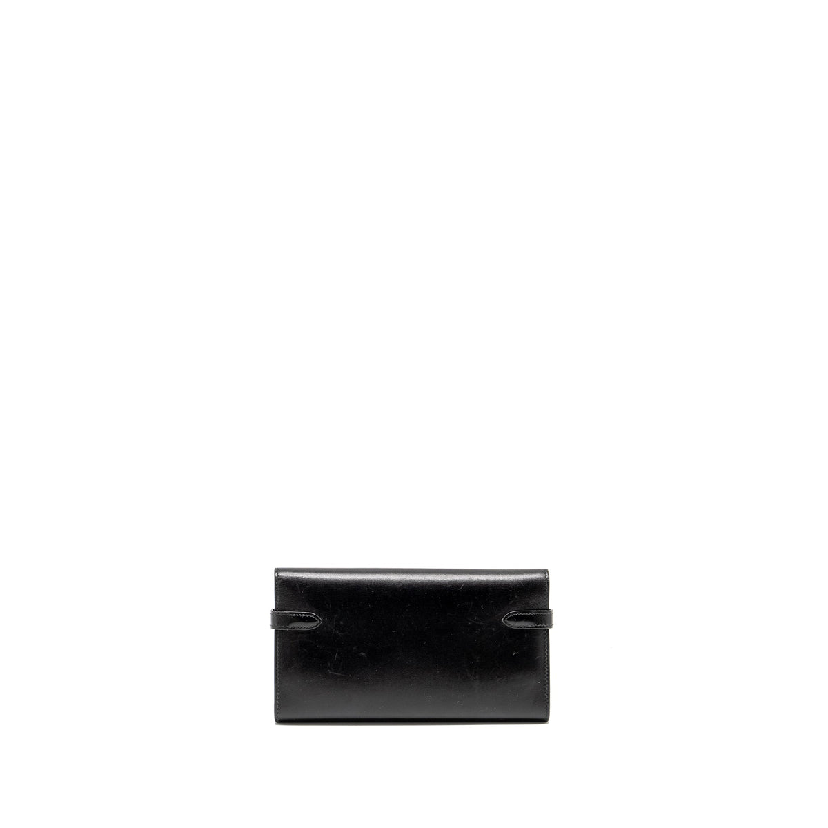 HERMES KELLY LONG WALLET BOX BLACK SHW