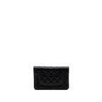CHANEL CLASSIC WALLET ON CHAIN CAVIAR BLACK GHW(MICROCHIP)