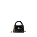 CHANEL 23K MINI SHOPPING TOTE CALFSKIN BLACK GHW(MICROCHIP)