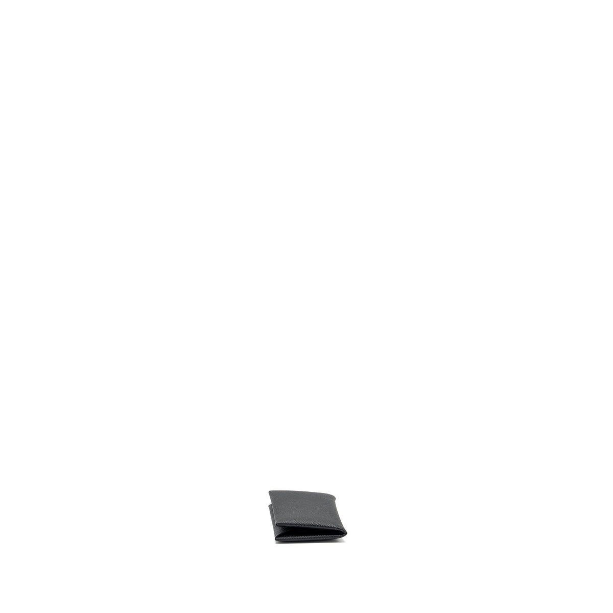 Hermes Calvi Card Holder Epsom Black SHW
