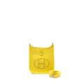 Hermes Mini Evelyne Clemence Lime SHW