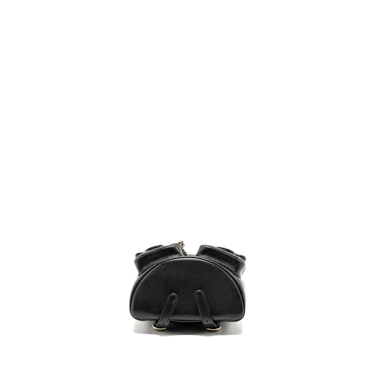 CHANEL 24A MINI DUMA BACKPACK GRAINED CALFSKIN BLACK LGHW (MICROCHIP)
