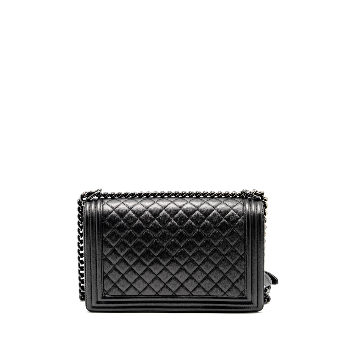 CHANEL NEW MEDIUM BOY BAG CAVIAR SO BLACK