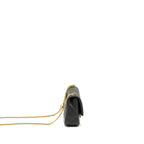 CHANEL COCO LOVE FLAP BAG WITH ADJUSTABLE CHAIN CAVIAR BLACK GHW (MICROCHIP)