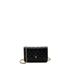 CHANEL CLASSIC WALLET ON CHAIN CAVIAR BLACK GHW(MICROCHIP)