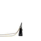 CHANEL 23K MINI SHOPPING TOTE CALFSKIN BLACK GHW(MICROCHIP)