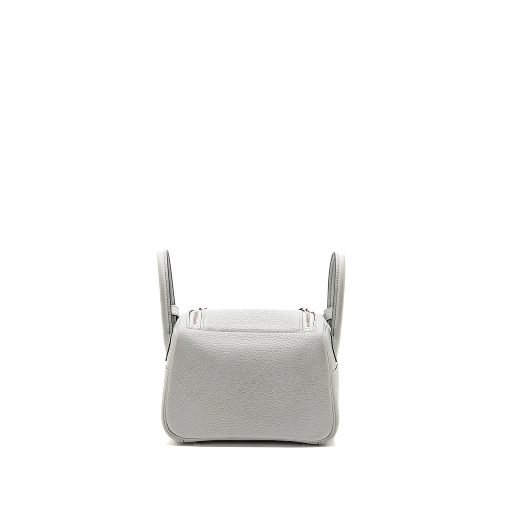 Hermes Mini Lindy clemence blue pale SHW