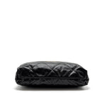 CHANEL MEDIUM 22 BAG WHITE LETTER CALFSKIN BLACK GHW(MICROCHIP)