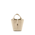Hermes Picotin18 Lock Bag Clemence Craie SHW