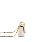 CHANEL SMALL 19 BAG LAMBSKIN WHITE MULTICOLOUR HARDWARE