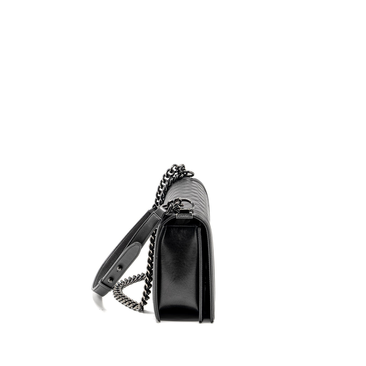 CHANEL NEW MEDIUM BOY BAG CAVIAR SO BLACK