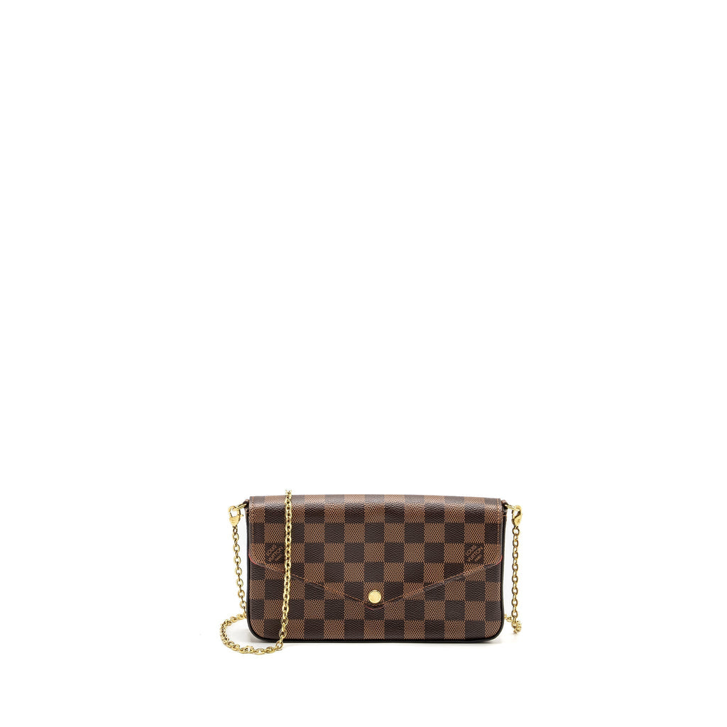 LOUIS VUITTON FELICIE POCHETTE DAMIER EBENE CANVAS GHW