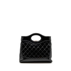 CHANEL MINI 31 BAG SHINY LAMBSKIN BLACK LGHW (MICROCHIP)