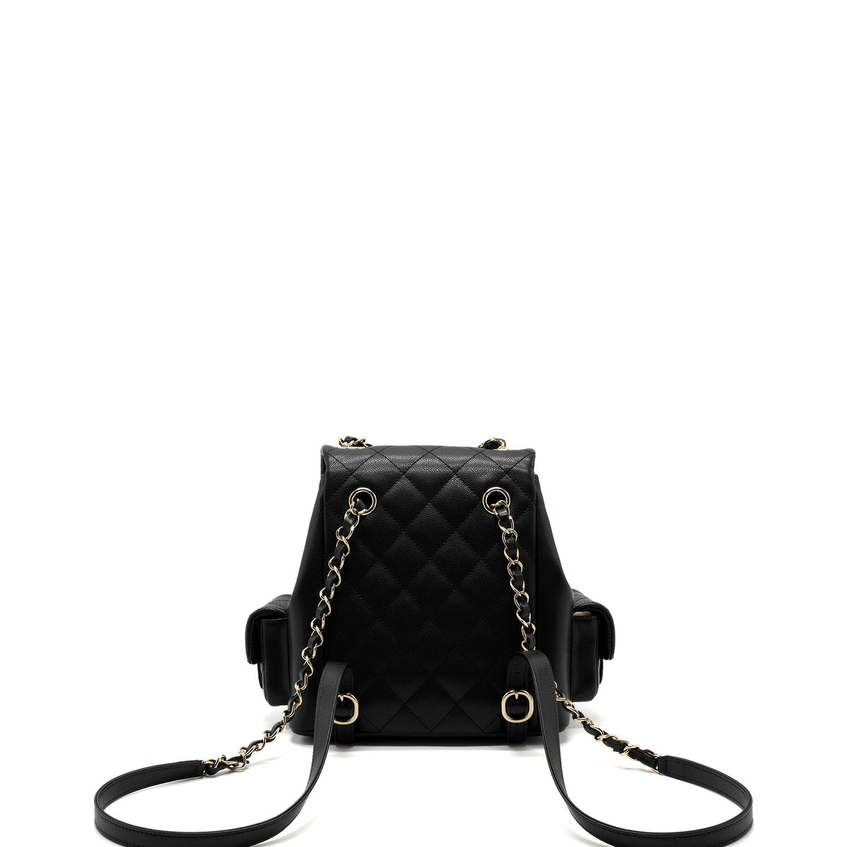 CHANEL 23K TRIPLE POCKET BACKPACK CAVIAR BLACK LGHW(MICROCHIP)